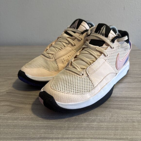 Nike Ja 1 Guava Ice Mens 7.5 Pink Blue Leather Shoes Sneaker Athletic Basketball - Picture 5 of 11